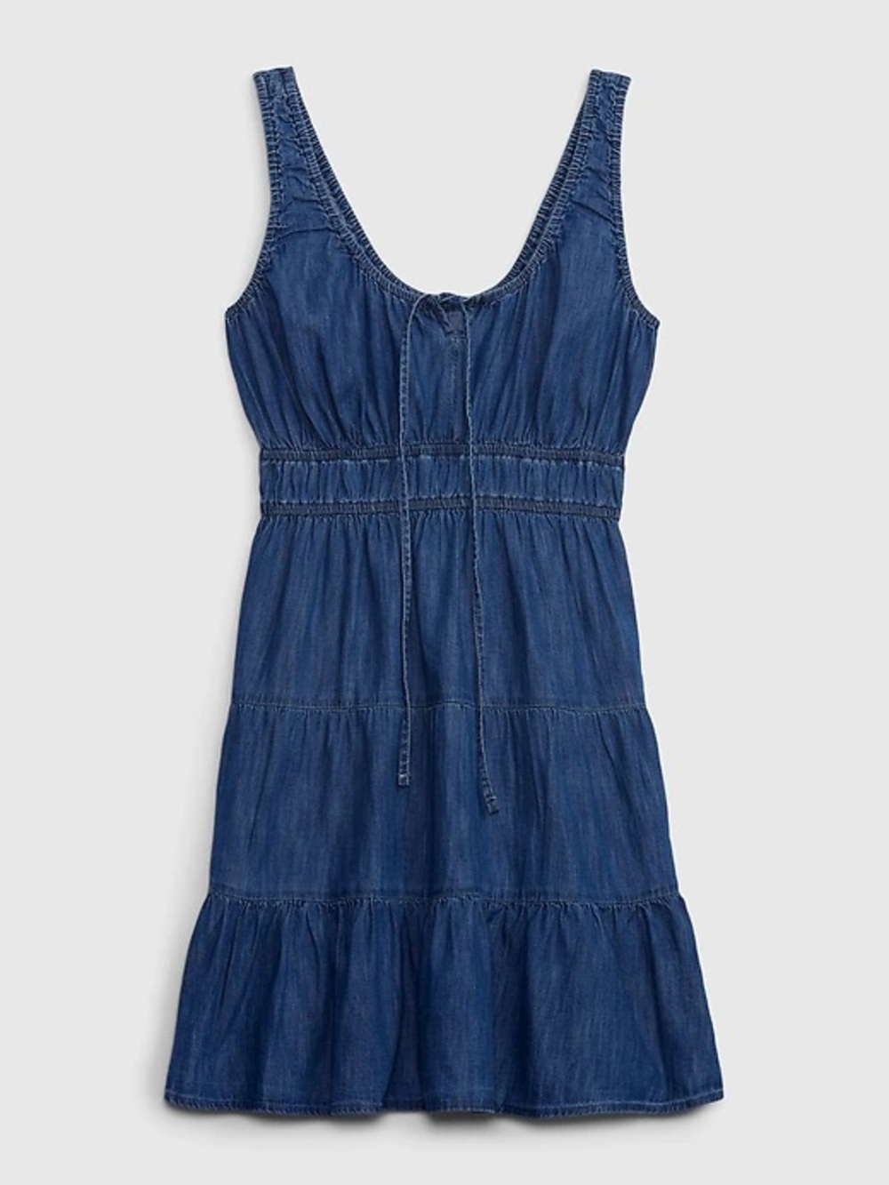 GAP Denim-Look Blue Tiered Sundress